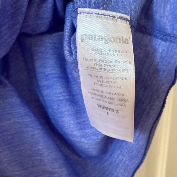 Patagonia 3/4 Sleeve Women’s Lightweight Size Large Tee Shirt Blue - Picture 6 of 9